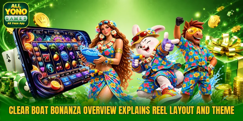 Clear Boat Bonanza overview explains reel layout and theme Clear Boat Bonanza overview explains reel layout and theme
