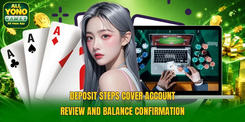 Deposit steps cover account review and balance confirmation Deposit steps cover account review and balance confirmation