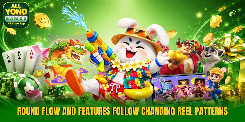 Round flow and features follow changing reel patterns Round flow and features follow changing reel patterns