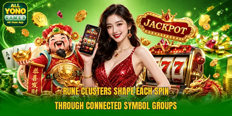 Rune clusters shape each spin through connected symbol groups Rune clusters shape each spin through connected symbol groups